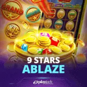 9 Stars Ablaze slot artwork