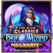 Fire Blaze: Blue Wizard™ Megaways slot artwork