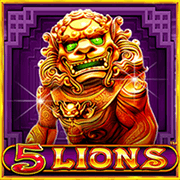 5 Lions slot artwork