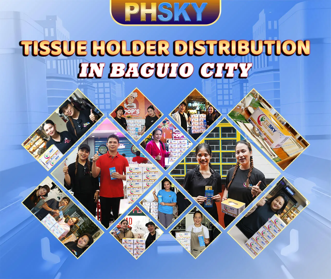 PHSKY Love Fund Event 1 — tissue holders in Baguio