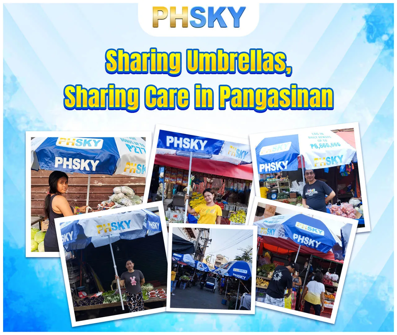 PHSKY Love Fund Event 16 — umbrellas in Pangasinan