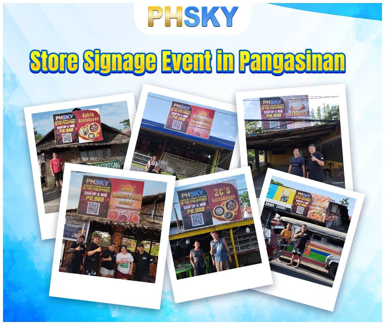 PHSKY Love Fund Event 18 — store signage in Pangasinan